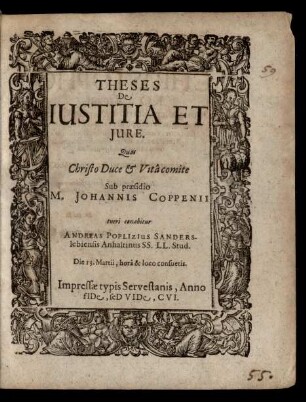 Theses De Iustitia Et Iure