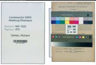 Entnazifizierung Richard Gehlen , geb. 17.07.1902 (Baecker)
