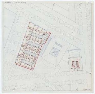 Wettbewerb Filmhaus Esplanade (nicht realisiert), 2. Rang – Grundriss 4. OG. Berlin-Tiergarten, Potsdamer Platz 2