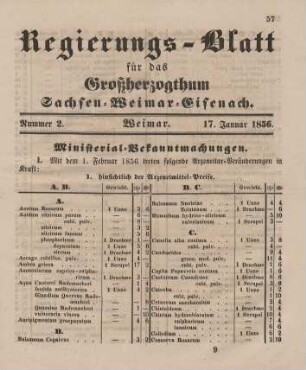 Nr. 2 : 17. Januar 1856