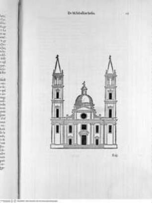 Quinto libro d'Architettura di Sabastiano Serlio Bolognese, ..., Folio 27: Kirche, Fassade