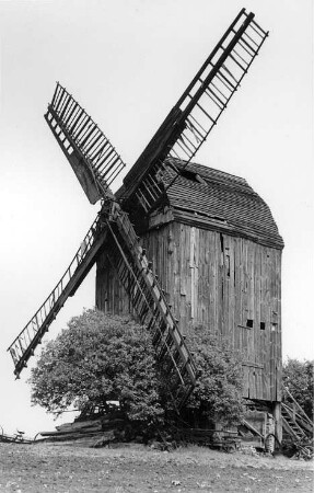 Wolmirstedt. Auerbachs Mühle, Bockmühle, Baujahr 1842