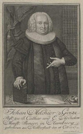Bildnis des Johan Melchior Goeze
