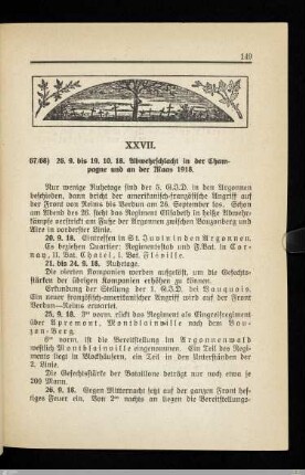 XXVII. Abwehrschlacht in der Champagne und an der Maas