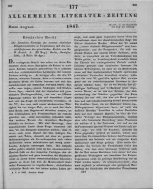 Gneist, H. R.: Die formellen Verträge des neueren römischen Obligationenrechts in Vergleichung mit den Geschäftsformen des griechischen Rechts. Berlin: Oehmigke 1845