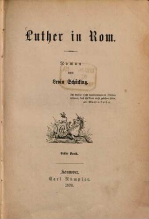 Luther in Rom : Roman, 1