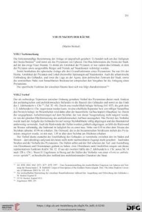 VIII. Funktion der Räume