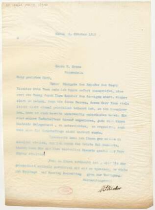 Brief an Emil Kross : 02.10.1912