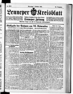 Lenneper Kreisblatt. 1830-1941