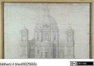 Entwurf einer Kirche, Ansicht der Eingangsfront