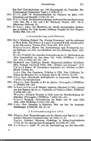 f. Einwanderung bis 1945