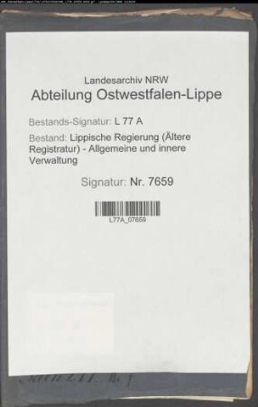 Geplante Verwendung des lippischen Bundeskontingents in der Festung Luxemburg