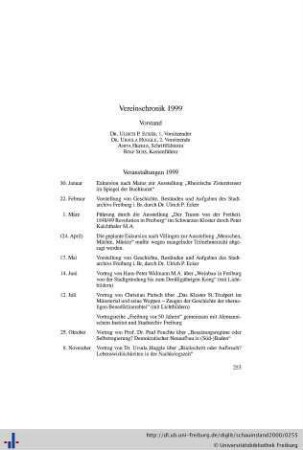 Vereinschronik 1999.