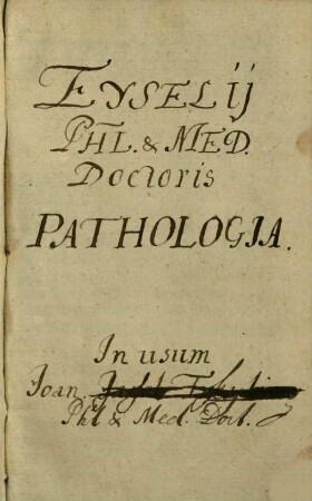 Eyselij Phil. & Med. Doctoris Pathologia