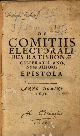 Christoph: Forstneri Epistolae Negotium Pacis Osnabrugo Monasteriensis concernentes