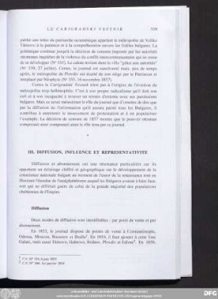 III. Diffusion, Influence Et Representativite