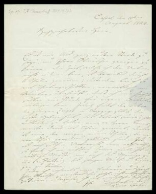 Brief von Louis Spohr an Eduard Hermsdorf