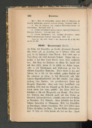 3047. Praetorius (Jacob)