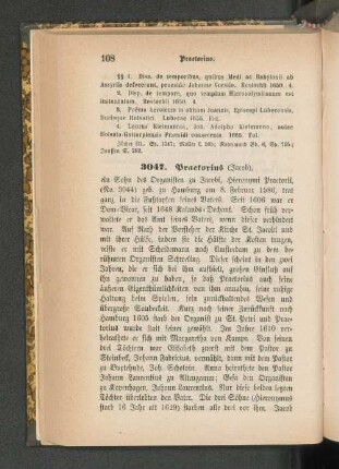 3047. Praetorius (Jacob)