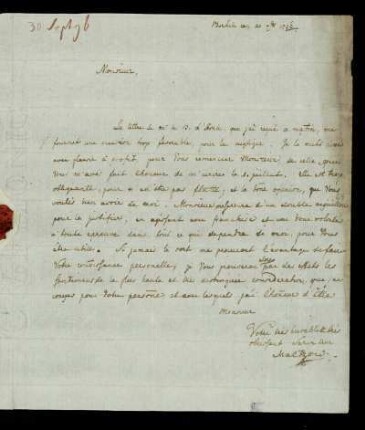 [Brief von Mal'cov an Heyne vom 20.09.1796]