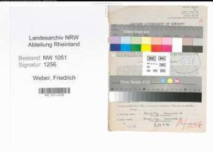 Entnazifizierung Friedrich Weber , geb. 27.08.1897 (Haendler)