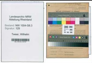 Entnazifizierung Wilhelm Tweer , geb. 12.12.1883 (Werkmeister)