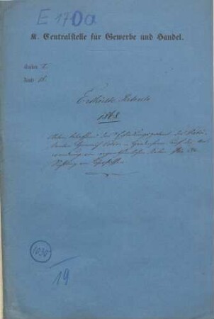 Patent des Fabrikanten Heinrich Völter in Heidenheim auf die Anwendung von eigentümlichen Sieben für die Sichtung von Faserstoffen