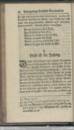 5. Geld ist die Losung
