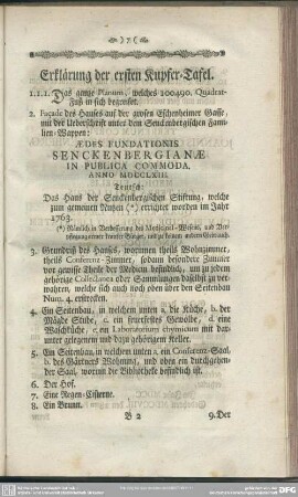 Erklärung der ersten Kupfer-Tafel
