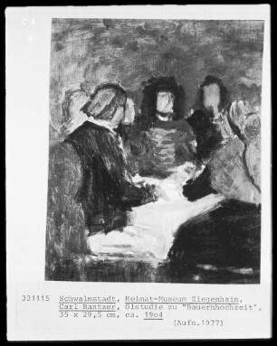 Ölstudie zu "Bauernhochzeit"