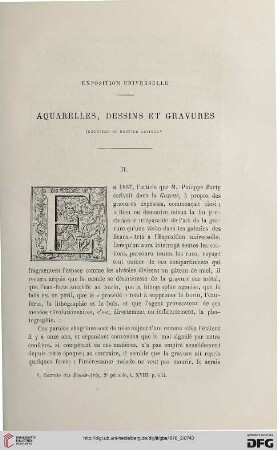 2. Pér. 18.1878: Aquarelles, dessins et gravures, [2] : exposition universelle