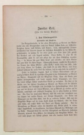 Zweiter Teil (für die dritte Klasse.)