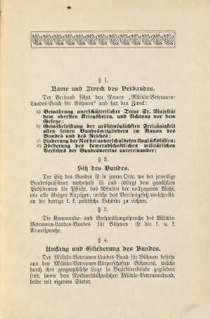 Grundgesetz des Militär-Veteranen-Landes-Bundes für Böhmen : Gegründet am 11. September 1893
