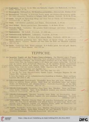 Teppiche (Nr. 224-264)