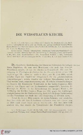 Die Weissfrauen- Kirche