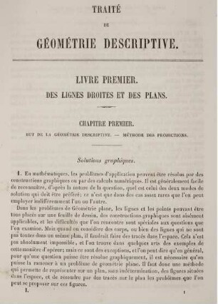 Livre I. Des Lignes Droites et des Plans.