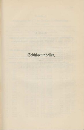 Gebührentabellen.