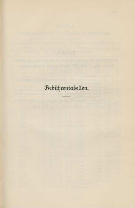 Gebührentabellen.
