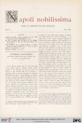5: Annibale Caccavello : scultore Napoletano del secolo XVI : (secondo una recente pubblicazione)