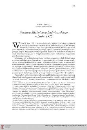 80: Wystawa Zdobnictwa Ludwisarskiego -  Lwów 1920