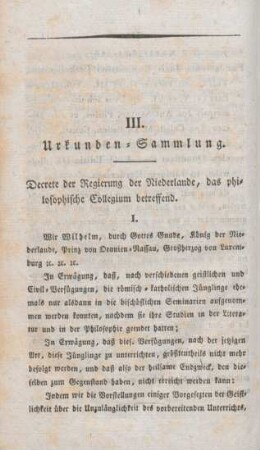 746-756 Decrete der Niederländischen Regierung, das philosophische Collegium betreffend