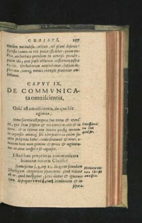 Caput IX. De Communicata omniscientia.