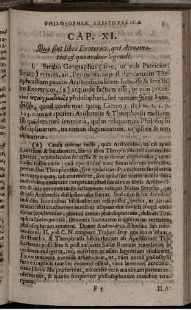 Cap. XI. Qui sint libri Exoterici, qui Acroamatici & quo ordine legendi.