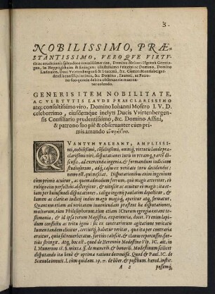 3-6, Nobilissimo, Praestantissimo, ...