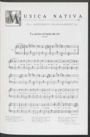 Música nativa - Tu amor al lado de mi