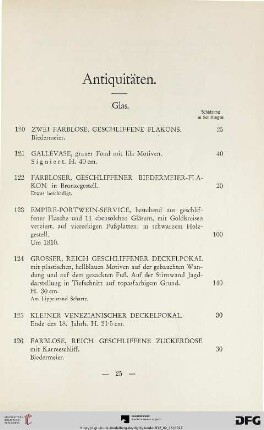 Glas (Nr. 120-137)