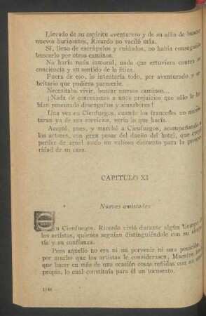 Capítulo XI - Nuevas amistades