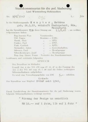 Kempter, Mathäus