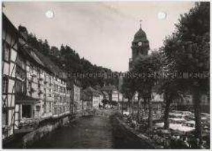 Monschau, Fachwerkhäuser an der Rur