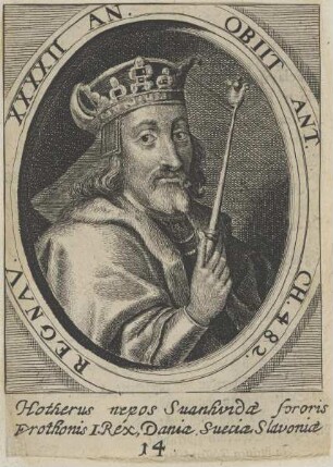 Bildnis des Hotherus, König von Dänemark